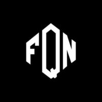 FQN letter logo design with polygon shape. FQN polygon and cube shape logo design. FQN hexagon vector logo template white and black colors. FQN monogram, business and real estate logo.