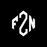 FZN letter logo design with polygon shape. FZN polygon and cube shape logo design. FZN hexagon vector logo template white and black colors. FZN monogram, business and real estate logo.