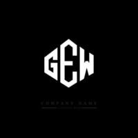 GEW letter logo design with polygon shape. GEW polygon and cube shape logo design. GEW hexagon vector logo template white and black colors. GEW monogram, business and real estate logo.