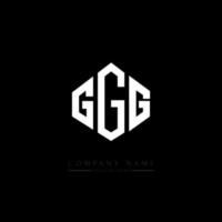 GGG letter logo design with polygon shape. GGG polygon and cube shape logo design. GGG hexagon vector logo template white and black colors. GGG monogram, business and real estate logo.