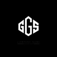 GGS letter logo design with polygon shape. GGS polygon and cube shape logo design. GGS hexagon vector logo template white and black colors. GGS monogram, business and real estate logo.