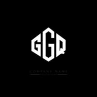 GGQ letter logo design with polygon shape. GGQ polygon and cube shape logo design. GGQ hexagon vector logo template white and black colors. GGQ monogram, business and real estate logo.