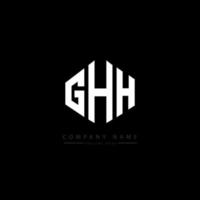 GHH letter logo design with polygon shape. GHH polygon and cube shape logo design. GHH hexagon vector logo template white and black colors. GHH monogram, business and real estate logo.
