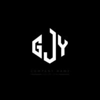 GJY letter logo design with polygon shape. GJY polygon and cube shape logo design. GJY hexagon vector logo template white and black colors. GJY monogram, business and real estate logo.