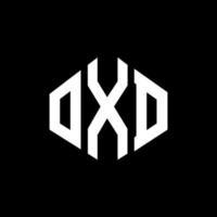 OXD letter logo design with polygon shape. OXD polygon and cube shape logo design. OXD hexagon vector logo template white and black colors. OXD monogram, business and real estate logo.