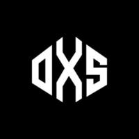 OXS letter logo design with polygon shape. OXS polygon and cube shape logo design. OXS hexagon vector logo template white and black colors. OXS monogram, business and real estate logo.