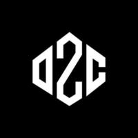 OZC letter logo design with polygon shape. OZC polygon and cube shape logo design. OZC hexagon vector logo template white and black colors. OZC monogram, business and real estate logo.