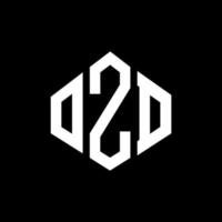 diseño de logotipo de letra ozd con forma de polígono. diseño de logotipo en forma de cubo y polígono ozd. ozd hexágono vector logo plantilla colores blanco y negro. monograma ozd, logo de negocios y bienes raíces.