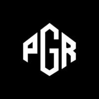 diseño de logotipo de letra pgr con forma de polígono. pgr polígono y diseño de logotipo en forma de cubo. pgr hexágono vector logo plantilla colores blanco y negro. monograma pgr, logotipo empresarial y inmobiliario.