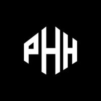 PHH letter logo design with polygon shape. PHH polygon and cube shape logo design. PHH hexagon vector logo template white and black colors. PHH monogram, business and real estate logo.