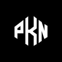 PKN letter logo design with polygon shape. PKN polygon and cube shape logo design. PKN hexagon vector logo template white and black colors. PKN monogram, business and real estate logo.
