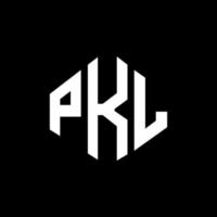 diseño de logotipo de letra pkl con forma de polígono. diseño de logotipo de forma de cubo y polígono pkl. pkl hexágono vector logo plantilla colores blanco y negro. monograma pkl, logotipo empresarial y inmobiliario.