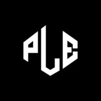 PLE letter logo design with polygon shape. PLE polygon and cube shape logo design. PLE hexagon vector logo template white and black colors. PLE monogram, business and real estate logo.