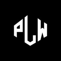 PLW letter logo design with polygon shape. PLW polygon and cube shape logo design. PLW hexagon vector logo template white and black colors. PLW monogram, business and real estate logo.