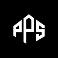 diseño de logotipo de letra pps con forma de polígono. diseño de logotipo de forma de cubo y polígono pps. pps hexágono vector logo plantilla colores blanco y negro. monograma pps, logotipo comercial y inmobiliario.