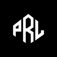 diseño de logotipo de letra prl con forma de polígono. diseño de logotipo en forma de cubo y polígono prl. prl hexágono vector logo plantilla colores blanco y negro. monograma prl, logotipo comercial e inmobiliario.