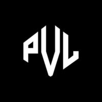 diseño de logotipo de letra pvl con forma de polígono. diseño de logotipo de forma de cubo y polígono pvl. pvl hexágono vector logo plantilla colores blanco y negro. monograma pvl, logotipo comercial y inmobiliario.