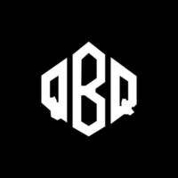 QBQ letter logo design with polygon shape. QBQ polygon and cube shape logo design. QBQ hexagon vector logo template white and black colors. QBQ monogram, business and real estate logo.