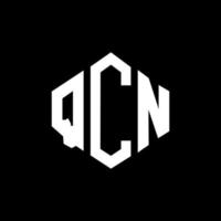 QCN letter logo design with polygon shape. QCN polygon and cube shape logo design. QCN hexagon vector logo template white and black colors. QCN monogram, business and real estate logo.