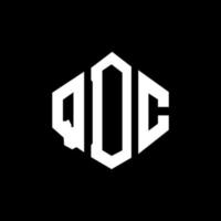 diseño de logotipo de letra qdc con forma de polígono. diseño de logotipo en forma de cubo y polígono qdc. qdc hexágono vector logo plantilla colores blanco y negro. monograma qdc, logotipo empresarial y inmobiliario.