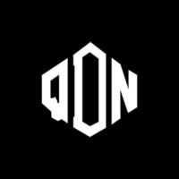 diseño de logotipo de letra qdn con forma de polígono. diseño de logotipo en forma de cubo y polígono qdn. qdn hexágono vector logo plantilla colores blanco y negro. monograma qdn, logotipo empresarial y inmobiliario.