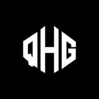 QHG letter logo design with polygon shape. QHG polygon and cube shape logo design. QHG hexagon vector logo template white and black colors. QHG monogram, business and real estate logo.