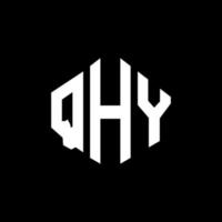 QHY letter logo design with polygon shape. QHY polygon and cube shape logo design. QHY hexagon vector logo template white and black colors. QHY monogram, business and real estate logo.