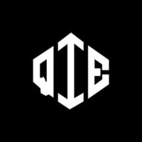 diseño de logotipo de letra qie con forma de polígono. qie polígono y diseño de logotipo en forma de cubo. qie hexágono vector logo plantilla colores blanco y negro. monograma qie, logotipo empresarial y inmobiliario.