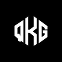 diseño de logotipo de letra qkg con forma de polígono. qkg polígono y diseño de logotipo en forma de cubo. qkg hexágono vector logo plantilla colores blanco y negro. monograma qkg, logotipo empresarial y inmobiliario.