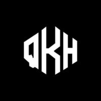 QKH letter logo design with polygon shape. QKH polygon and cube shape logo design. QKH hexagon vector logo template white and black colors. QKH monogram, business and real estate logo.