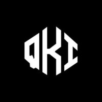 diseño de logotipo de letra qki con forma de polígono. qki polígono y diseño de logotipo en forma de cubo. qki hexágono vector logo plantilla colores blanco y negro. monograma qki, logotipo comercial e inmobiliario.