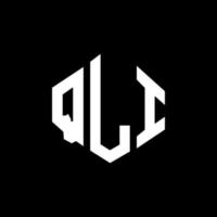 QLI letter logo design with polygon shape. QLI polygon and cube shape logo design. QLI hexagon vector logo template white and black colors. QLI monogram, business and real estate logo.