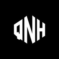 diseño de logotipo de letra qnh con forma de polígono. qnh polígono y diseño de logotipo en forma de cubo. qnh hexágono vector logo plantilla colores blanco y negro. monograma qnh, logotipo empresarial y inmobiliario.