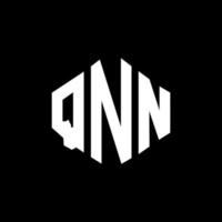 diseño de logotipo de letra qnn con forma de polígono. qnn polígono y diseño de logotipo en forma de cubo. qnn hexágono vector logo plantilla colores blanco y negro. monograma qnn, logotipo empresarial y inmobiliario.