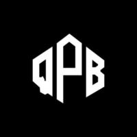 QPB letter logo design with polygon shape. QPB polygon and cube shape logo design. QPB hexagon vector logo template white and black colors. QPB monogram, business and real estate logo.