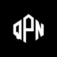 diseño de logotipo de letra qpn con forma de polígono. diseño de logotipo en forma de cubo y polígono qpn. qpn hexágono vector logo plantilla colores blanco y negro. monograma qpn, logotipo empresarial y inmobiliario.