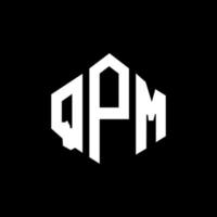 diseño de logotipo de letra qpm con forma de polígono. diseño de logotipo en forma de cubo y polígono qpm. qpm hexágono vector logo plantilla colores blanco y negro. monograma qpm, logotipo empresarial y inmobiliario.