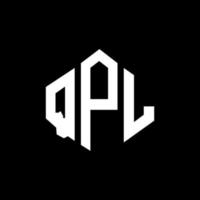 QPL letter logo design with polygon shape. QPL polygon and cube shape logo design. QPL hexagon vector logo template white and black colors. QPL monogram, business and real estate logo.