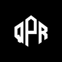 diseño de logotipo de letra qpr con forma de polígono. qpr polígono y diseño de logotipo en forma de cubo. qpr hexágono vector logo plantilla colores blanco y negro. monograma qpr, logotipo empresarial y inmobiliario.