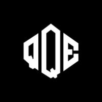 QQE letter logo design with polygon shape. QQE polygon and cube shape logo design. QQE hexagon vector logo template white and black colors. QQE monogram, business and real estate logo.