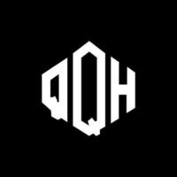 QQH letter logo design with polygon shape. QQH polygon and cube shape logo design. QQH hexagon vector logo template white and black colors. QQH monogram, business and real estate logo.