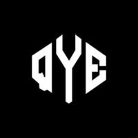 diseño de logotipo de letra qye con forma de polígono. qye polígono y diseño de logotipo en forma de cubo. qye hexágono vector logo plantilla colores blanco y negro. monograma qye, logotipo comercial y inmobiliario.