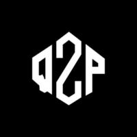 QZP letter logo design with polygon shape. QZP polygon and cube shape logo design. QZP hexagon vector logo template white and black colors. QZP monogram, business and real estate logo.