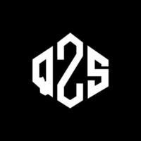 diseño de logotipo de letra qzs con forma de polígono. qzs polígono y diseño de logotipo en forma de cubo. qzs hexágono vector logo plantilla colores blanco y negro. Monograma qzs, logotipo empresarial y inmobiliario.