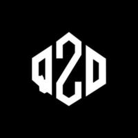 QZO letter logo design with polygon shape. QZO polygon and cube shape logo design. QZO hexagon vector logo template white and black colors. QZO monogram, business and real estate logo.
