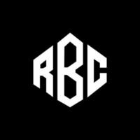 diseño de logotipo de letra rbc con forma de polígono. diseño de logotipo de forma de cubo y polígono rbc. rbc hexágono vector logo plantilla colores blanco y negro. monograma rbc, logotipo empresarial y inmobiliario.