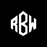 RBW letter logo design with polygon shape. RBW polygon and cube shape logo design. RBW hexagon vector logo template white and black colors. RBW monogram, business and real estate logo.