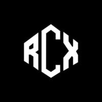 RCX letter logo design with polygon shape. RCX polygon and cube shape logo design. RCX hexagon vector logo template white and black colors. RCX monogram, business and real estate logo.