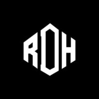 diseño de logotipo de letra rdh con forma de polígono. diseño de logotipo en forma de cubo y polígono rdh. rdh hexágono vector logo plantilla colores blanco y negro. monograma rdh, logotipo empresarial y inmobiliario.