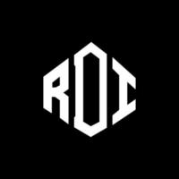 diseño de logotipo de letra rdi con forma de polígono. diseño de logotipo de forma de cubo y polígono rdi. rdi hexágono vector logo plantilla colores blanco y negro. monograma rdi, logotipo comercial e inmobiliario.